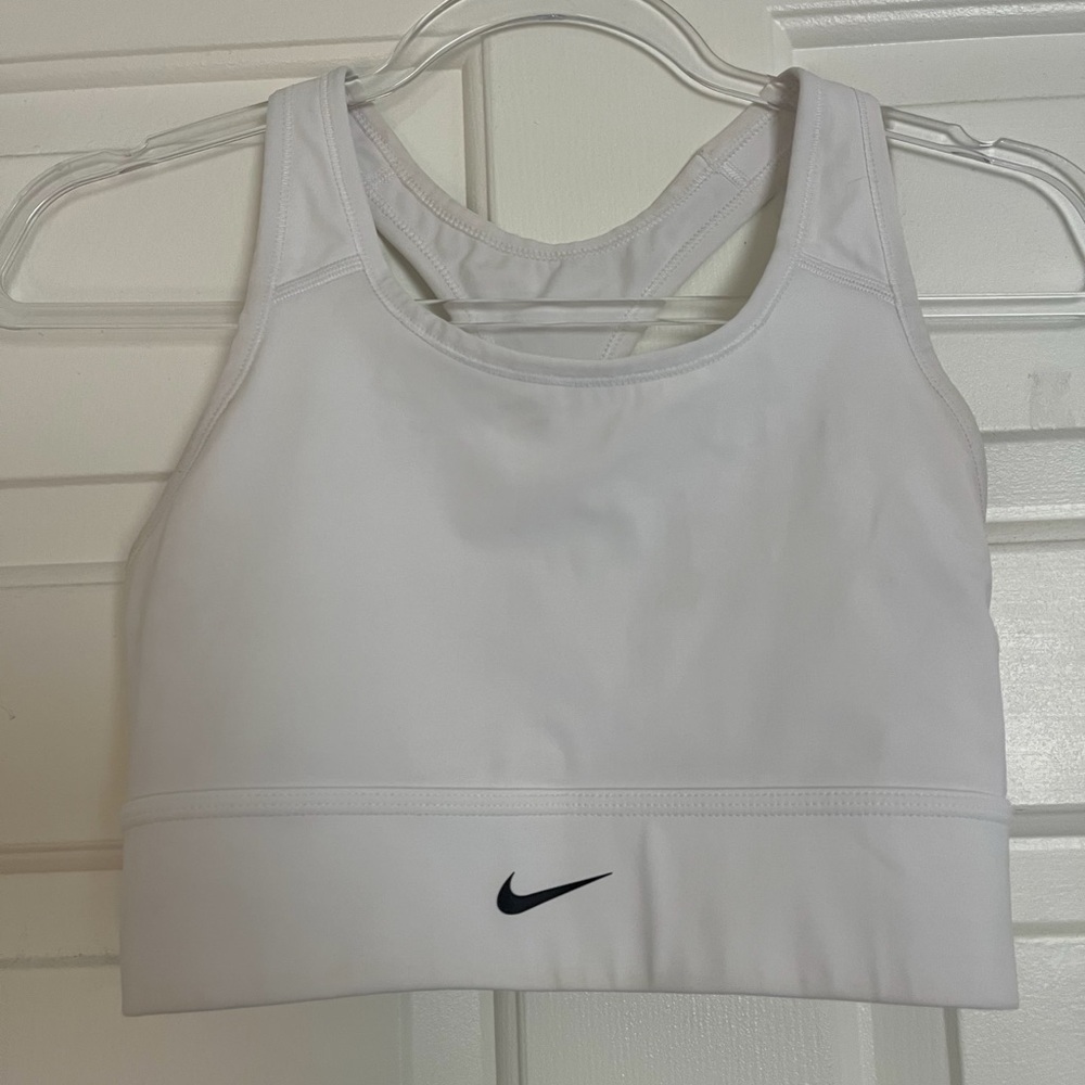 Nike White Racerback Sports Bra (M)